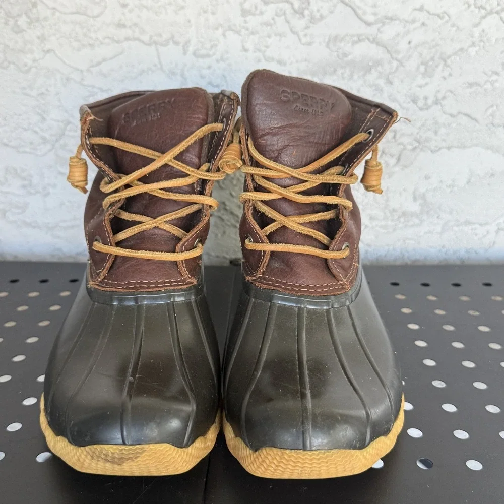 Sperry‎ Top-Sider Saltwater Duck Boot Womens 7 Brown/Navy STS91176 Classic